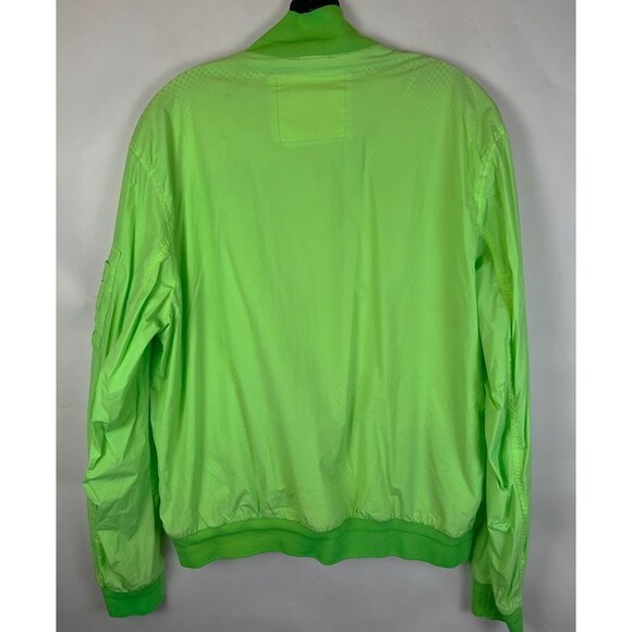 Hugo Boss Men's 'Esmer' Neon Green Regular-Fit Bomber Jacket Medium (38R) - Picture 5 of 8
